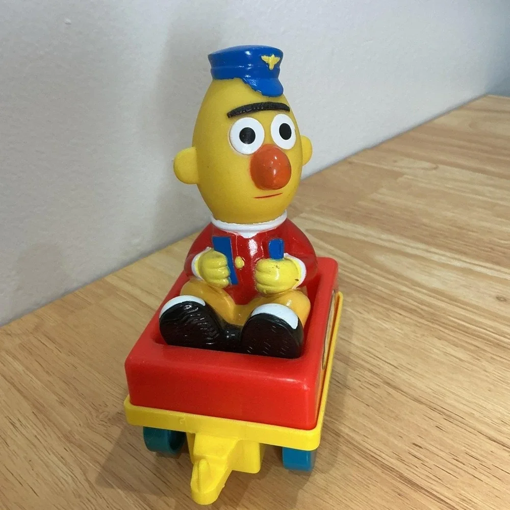 Vintage 1989 Illco Sesame Street Toy Train Big Bird, Bert and Cookie Monster